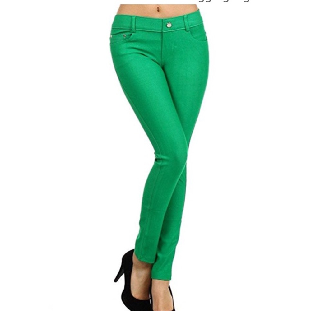Basic Five Pocket Stretch Jegging Tights Pants